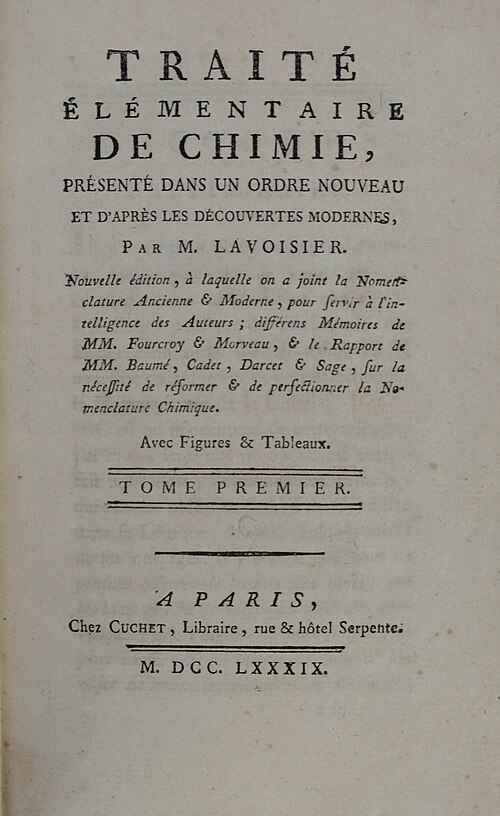 Traité élémentaire de chimie